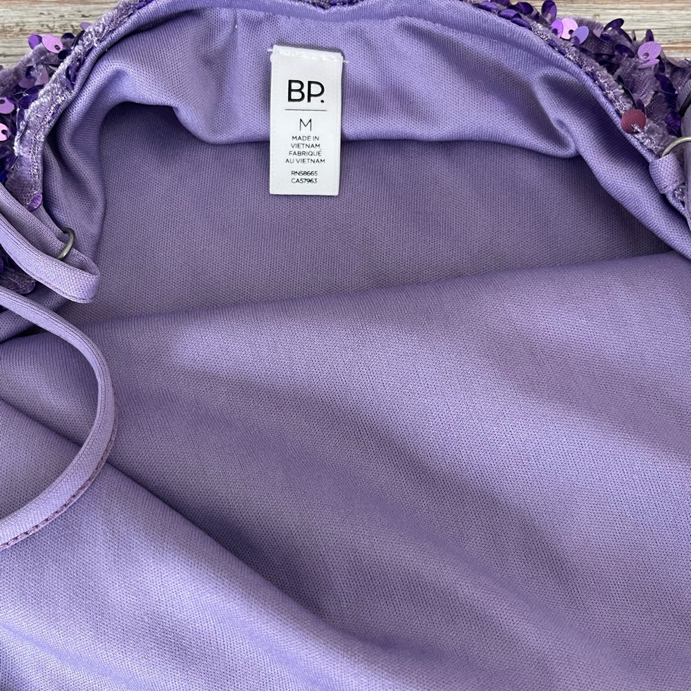 BP Purple Sequin Mini Dress Size Medium. - Picture 14 of 15